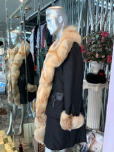Load image into Gallery viewer, Simonetta Ravizza Trench Coat Fox Fur Tuxedo