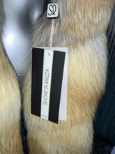 Load image into Gallery viewer, Simonetta Ravizza Trench Coat Fox Fur Tuxedo