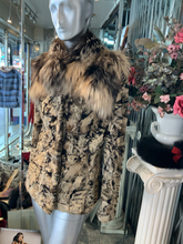 Load image into Gallery viewer, Unique Swakara Lamb Fur Jacket with Fox Fur Attached Collar