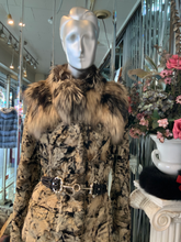 Load image into Gallery viewer, Unique Swakara Lamb Fur Jacket with Fox Fur Attached Collar