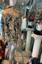 Load image into Gallery viewer, Unique Swakara Lamb Fur Jacket with Fox Fur Attached Collar