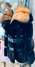 Load image into Gallery viewer, Sable Fur Notch Collar Ranch Mink and Leather Stroller