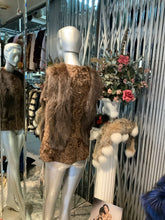 Load image into Gallery viewer, Honey Brown Swakara & Fox Fur Vest
