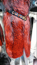 Load image into Gallery viewer, Stunning Dyed Red Fox Fur Long Vest Very Stylish and Modern