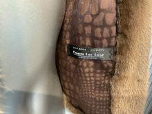 Load image into Gallery viewer, Champagne Taupe Beige Mink Fur Bolero Ruched Shoulders