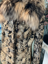 Load image into Gallery viewer, Unique Swakara Lamb Fur Jacket with Fox Fur Attached Collar