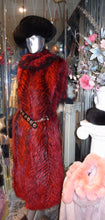 Load image into Gallery viewer, Stunning Dyed Red Fox Fur Long Vest Very Stylish and Modern