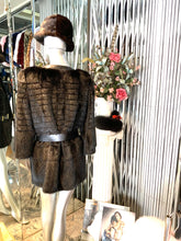 Load image into Gallery viewer, Ranch Mink Stroller with Leather Neckline & Details