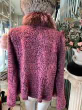 Load image into Gallery viewer, Stunning Swakara Fur Jacket with Fox Fur Tuxedo Trim