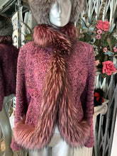 Load image into Gallery viewer, Stunning Swakara Fur Jacket with Fox Fur Tuxedo Trim