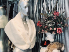 Load image into Gallery viewer, Winter White Mink Fur Shawl Stole Perfect for Brides