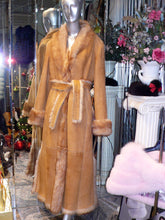 Load image into Gallery viewer, Warm Genuine Shearling Fur Coat Rust Tan ITALY--Shasa Designer