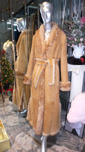 Load image into Gallery viewer, Warm Genuine Shearling Fur Coat Rust Tan ITALY--Shasa Designer