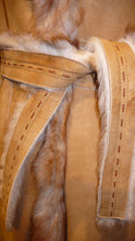 Load image into Gallery viewer, Warm Genuine Shearling Fur Coat Rust Tan ITALY--Shasa Designer
