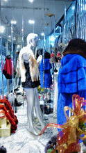 Load image into Gallery viewer, Black SWAKARA Fur Vest with Red Fox Fur Front Back Trim PREMIER FURS