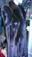 Load image into Gallery viewer, Ranch Mink Fur Long Vest with Black Fox Fur Tuxedo and Trim