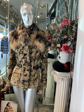 Load image into Gallery viewer, Unique Swakara Lamb Fur Jacket with Fox Fur Attached Collar