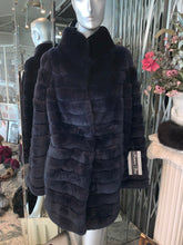 Load image into Gallery viewer, REX Fur Stroller Coat Beautiful Shade of Blue

