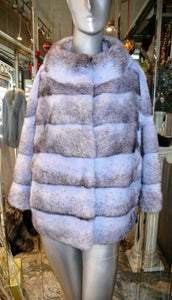 Unique Shade Blue Mink Fur Short Coat Awesome Shade!