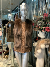 Load image into Gallery viewer, Honey Brown Swakara &amp; Fox Fur Vest
