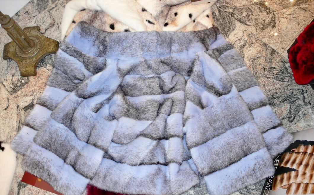Unique Shade Blue Mink Fur Short Coat Awesome Shade!