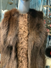 Load image into Gallery viewer, Honey Brown Swakara &amp; Fox Fur Vest
