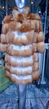 Load image into Gallery viewer, Natural Red Fox Fur Stroller Coat Gorgeous Modern Style
