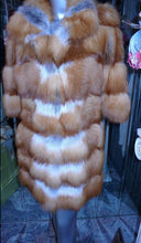 Load image into Gallery viewer, Natural Red Fox Fur Stroller Coat Gorgeous Modern Style
