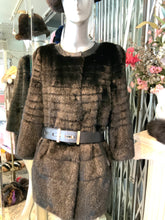 Load image into Gallery viewer, Ranch Mink Stroller with Leather Neckline &amp; Details
