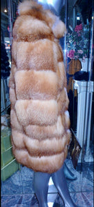 Natural Red Fox Fur Stroller Coat Gorgeous Modern Style