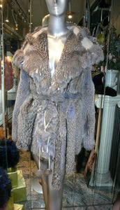 Simonetta Ravizza Designer Fox Fur Coat Reversible Luxury Fur