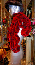 Load image into Gallery viewer, Lovely Rex Fur Scarf Red Long Scarf Unique Design
