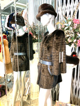 Load image into Gallery viewer, Ranch Mink Stroller with Leather Neckline &amp; Details
