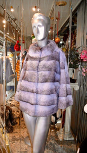 Unique Shade Blue Mink Fur Short Coat Awesome Shade!