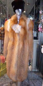 Stunning Natural Red Fox Fur Coat Warm & Light Swing Style Stroller