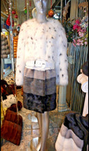 Load image into Gallery viewer, Stunning Mink &amp; Fox Fur Combination Coat  So Modern &amp; Fashion Forward
