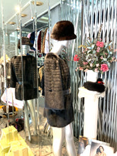 Load image into Gallery viewer, Ranch Mink Stroller with Leather Neckline &amp; Details
