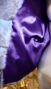 Unique Shade Blue Mink Fur Short Coat Awesome Shade!