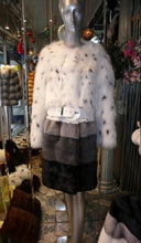 Load image into Gallery viewer, Stunning Mink &amp; Fox Fur Combination Coat  So Modern &amp; Fashion Forward
