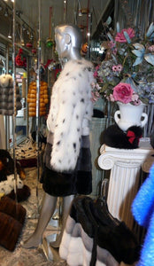 Stunning Mink & Fox Fur Combination Coat  So Modern & Fashion Forward