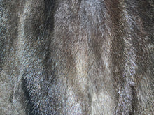 Load image into Gallery viewer, Dark Grey Graphite Mink Fur Cape with Hood Modern Warm Stylish
