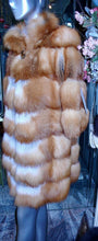 Load image into Gallery viewer, Natural Red Fox Fur Stroller Coat Gorgeous Modern Style
