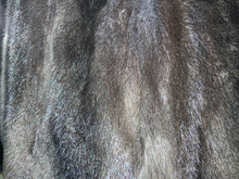 Load image into Gallery viewer, Dark Grey Graphite Mink Fur Cape with Hood Modern Warm Stylish
