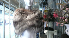 Load image into Gallery viewer, Very Stylish Custom-Made SILVER FOX FUR Shawl Shoulder Wrap Large Wide Made in USA
