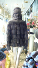 Load image into Gallery viewer, Mink Fur Jacket Hard to Find Gorgeous Shade of Blue Purple
