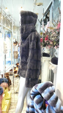 Load image into Gallery viewer, Mink Fur Jacket Hard to Find Gorgeous Shade of Blue Purple
