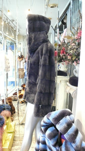 Mink Fur Jacket Hard to Find Gorgeous Shade of Blue Purple