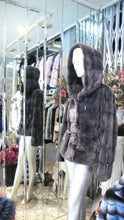 Load image into Gallery viewer, Mink Fur Jacket Hard to Find Gorgeous Shade of Blue Purple
