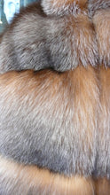 Load image into Gallery viewer, Crystal Fox Fur Vest Beautiful Natural Shade Golden Shade Wide Tiers
