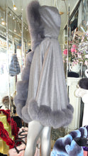 Load image into Gallery viewer, NEW SALE PRICE! Dark Grey Graphite CASHMERE CAPE with Matching Fox Trim &amp; Detachable Hood New Spring Price!
